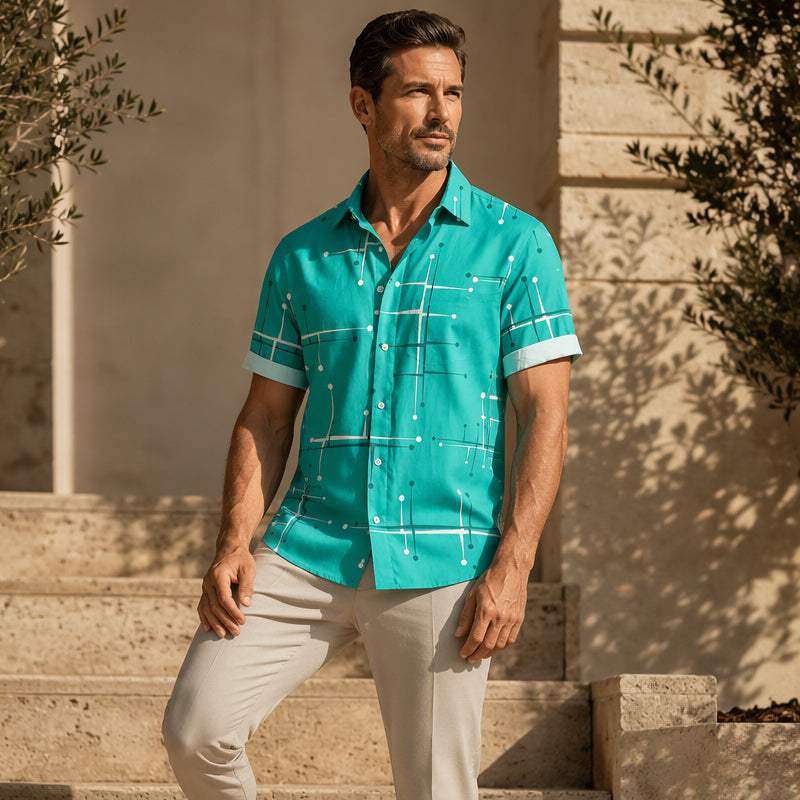 Men's Geometric Print Shirt
