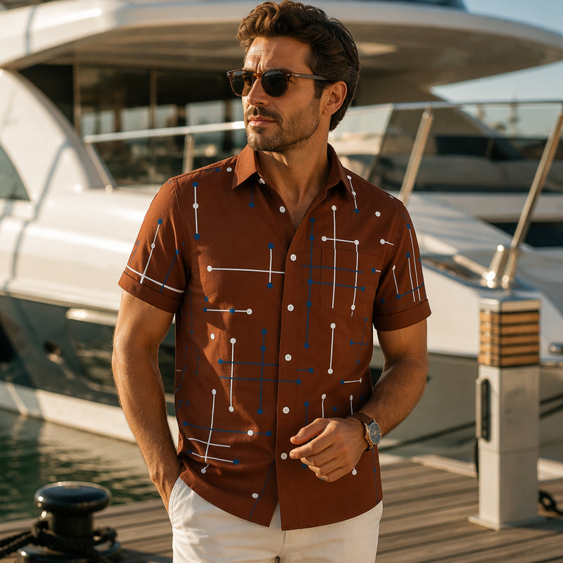 Men's Geometric Print Shirt