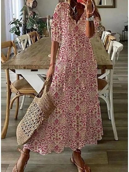 Adriana Zwiewna Bohemiańska Sukienka Maxi